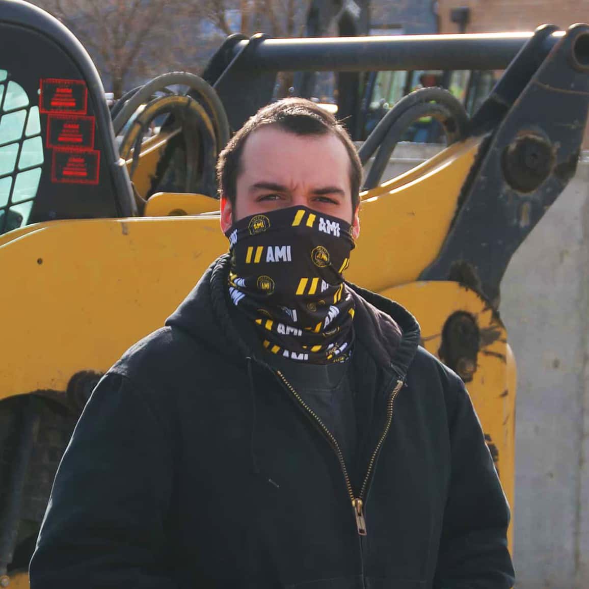 Man Modeling A Midweight Custom Neck Gaiter